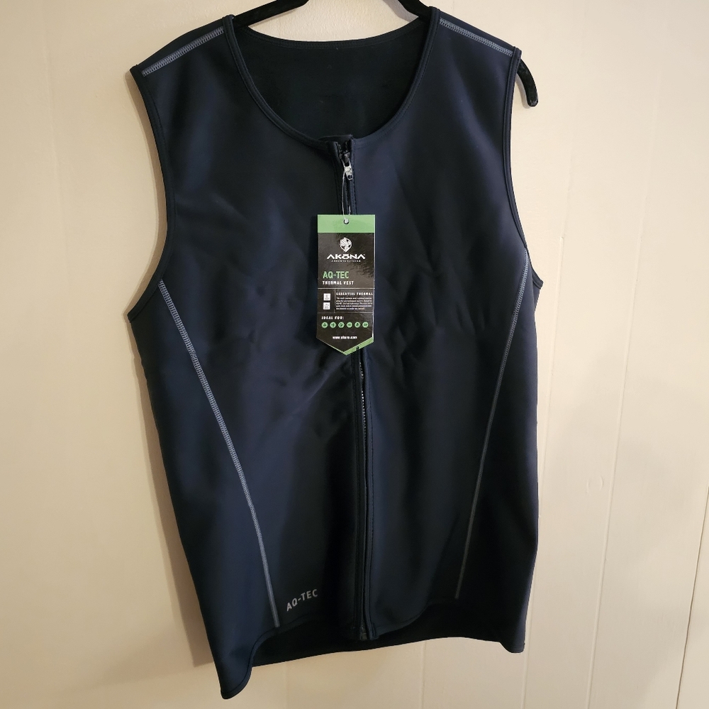 Akona Unisex AQ-TEC XL Vest Black Thermal Water Sports Vest